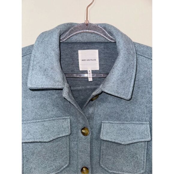 Avec Les Filles Jacket Shacket Anthropologie Button Front Oversized Women’s Size - Picture 2 of 6